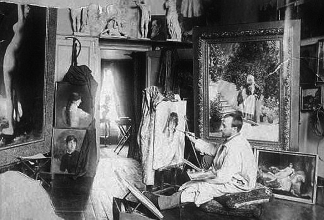 Vlaho Bukovac_1855-1922_At work in his studio.jpg